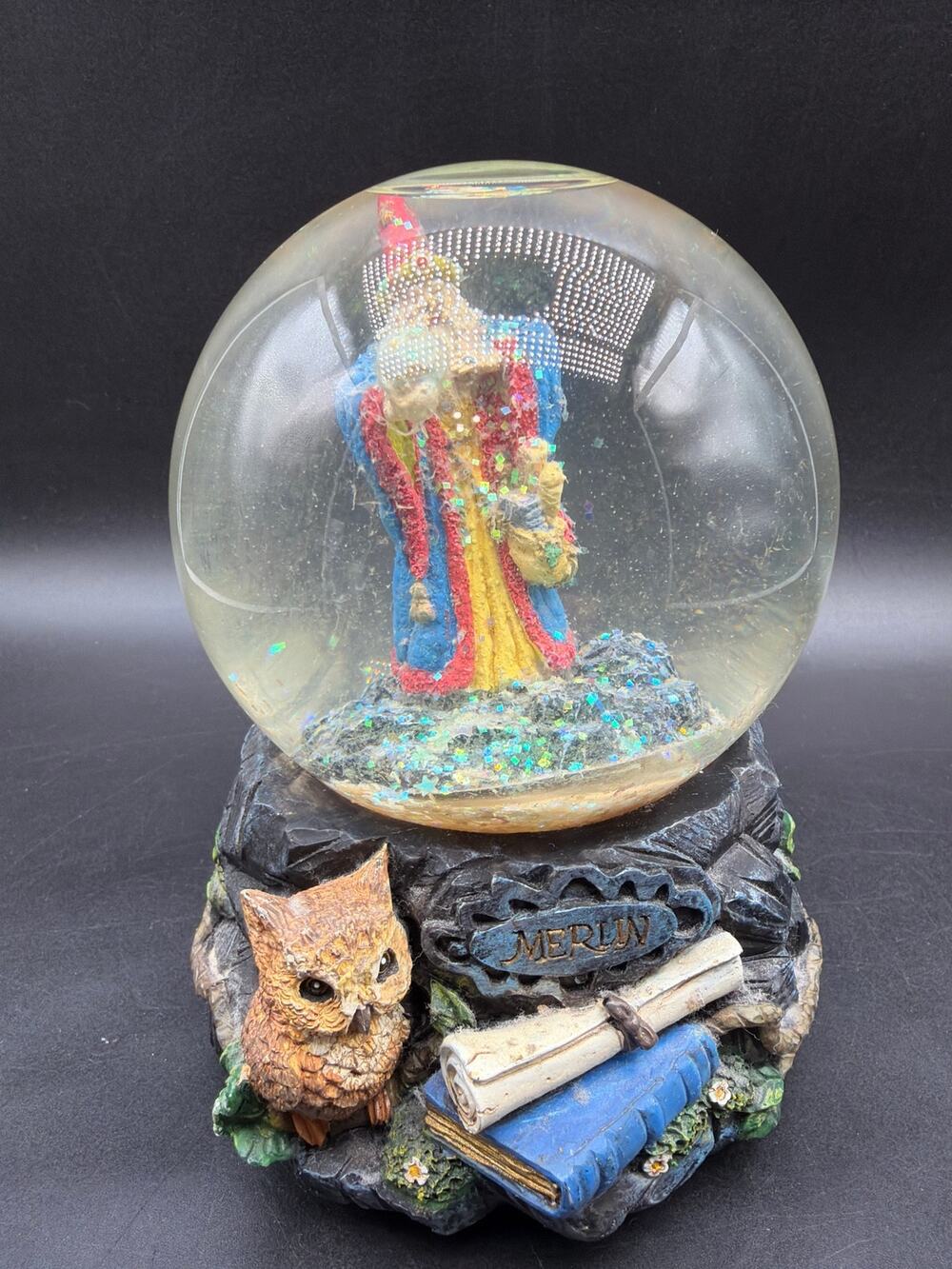 Vintage 1989 San Francisco Music Box Merlin Snow Globe When You Wish Upon a Star